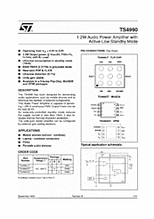 DataSheet TS4990 pdf